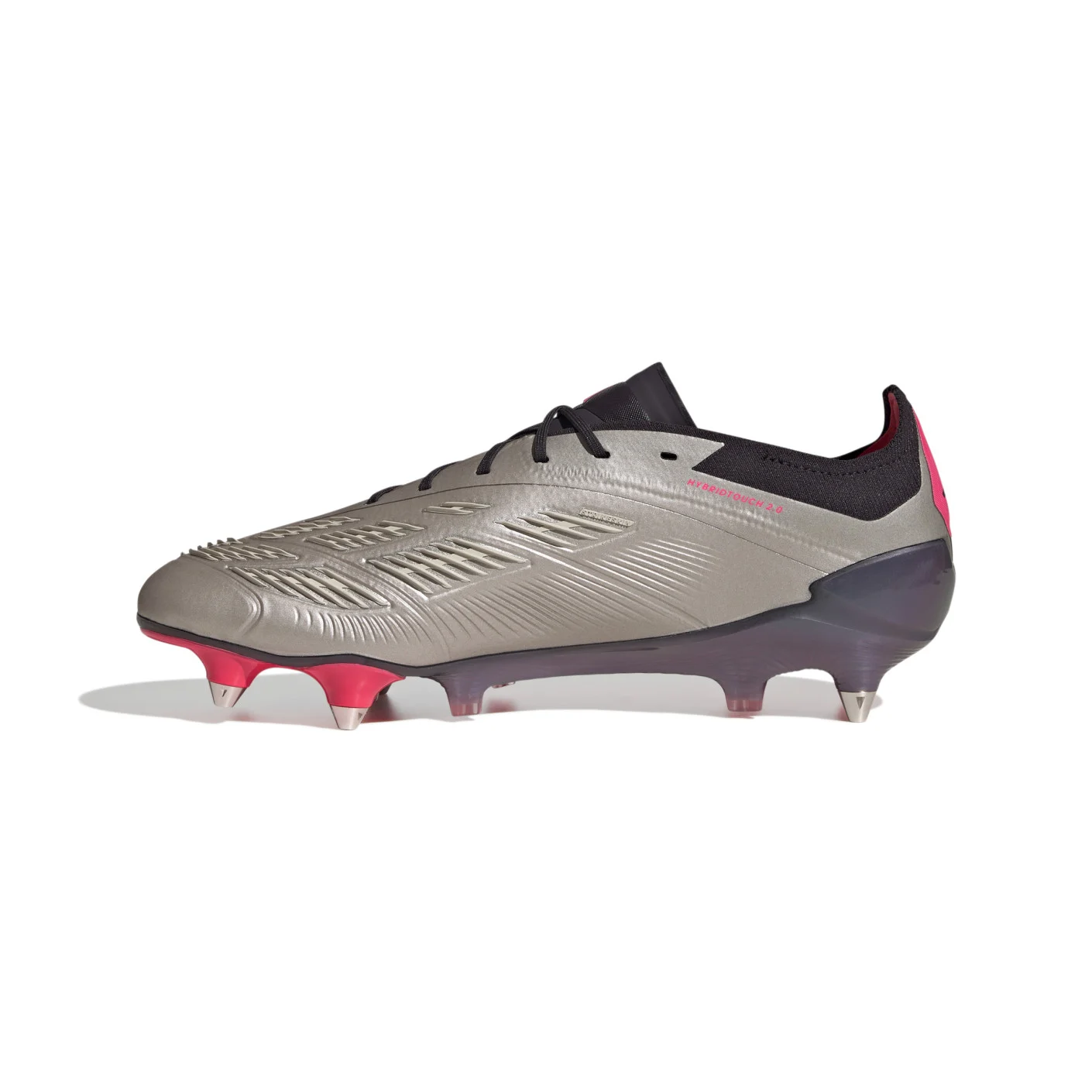 Adidas Predator Elite IJzeren-Nop Voetbalschoenen (SG) Zilver Zwart Roze