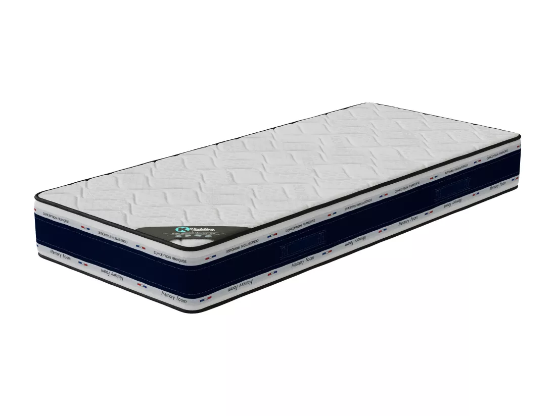 Ensemble matelas Blue Memory + sommier 90x190 hauteur 22cm