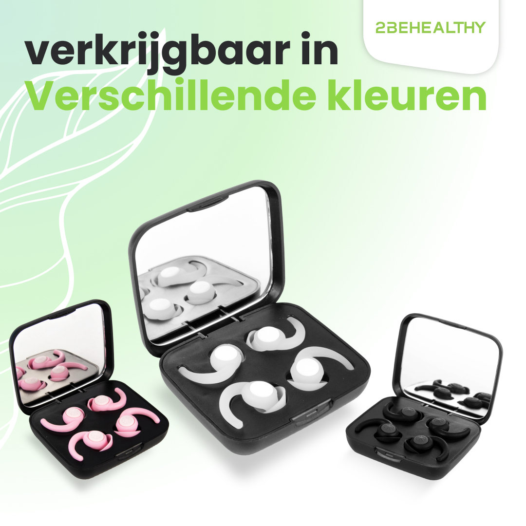 2BEHEALTHY 2-paar slaapoordoppen - White