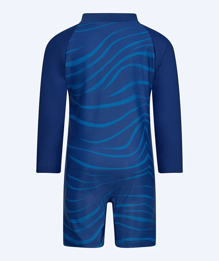 Watery UV-dragt til børn - Fjord Langærmet Rashguard - Mørkeblå