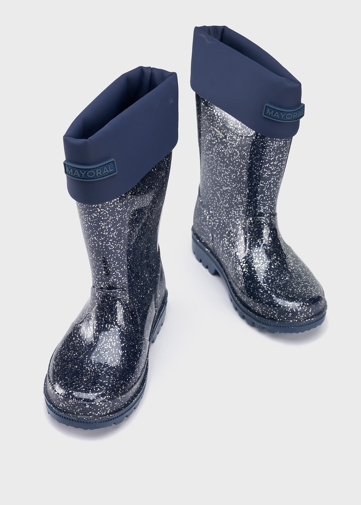 Bota de chuva com glitter para meninas