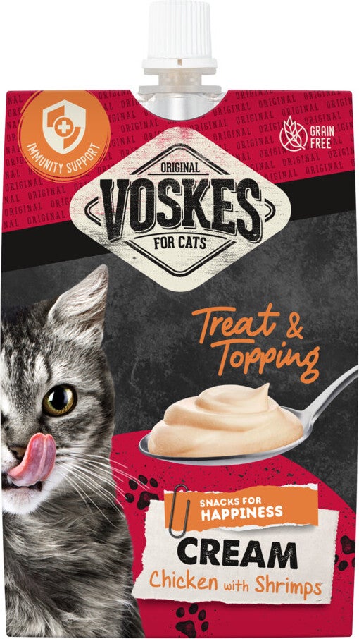 Voskes kattensnack Delicatesse kip en garnalen 90 g