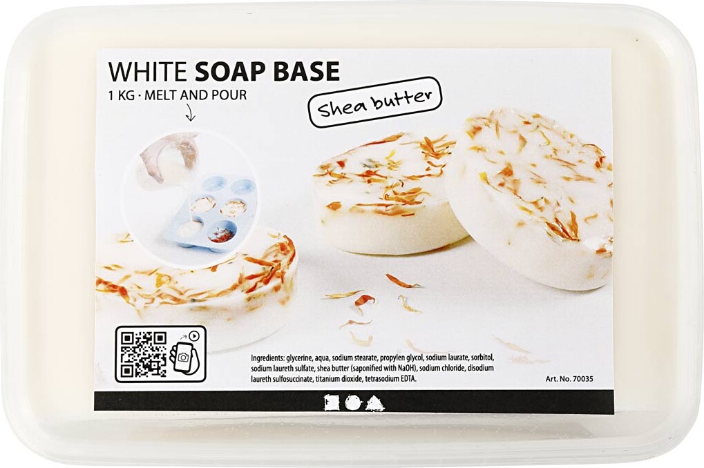 Sæbemasse Med Shea - Hvid - 1 KG