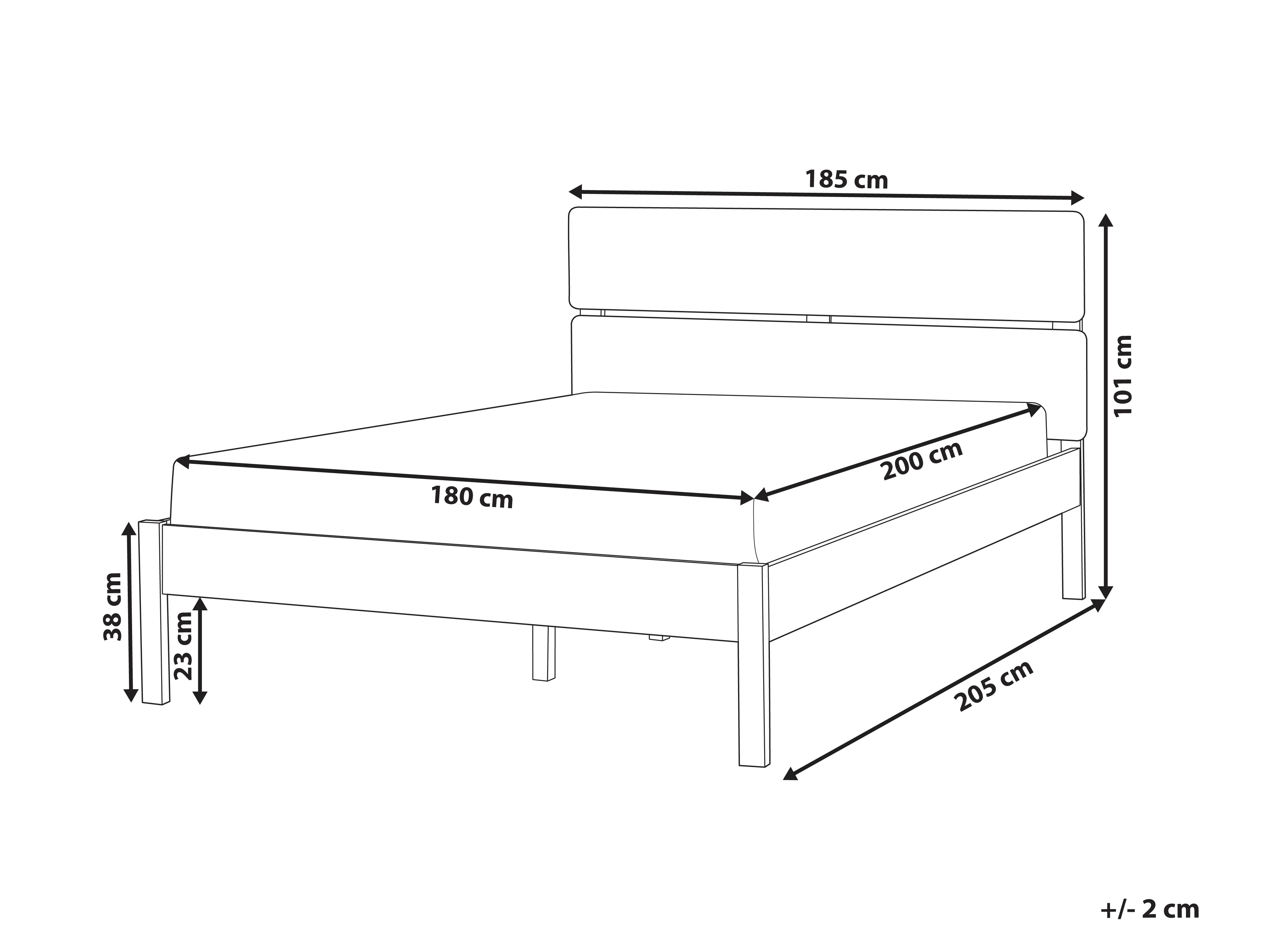 Bed Hout BOISSET 180 x 200 cm Donkerbruin