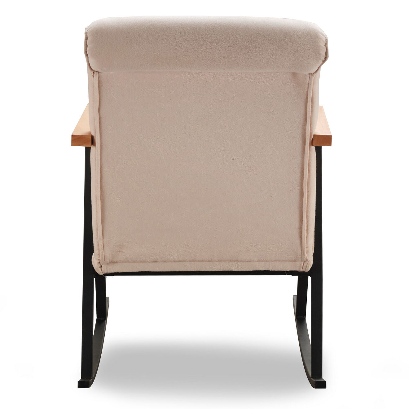Wooden Art Chaise à bascule Yoka crème - 100x55x65 cm