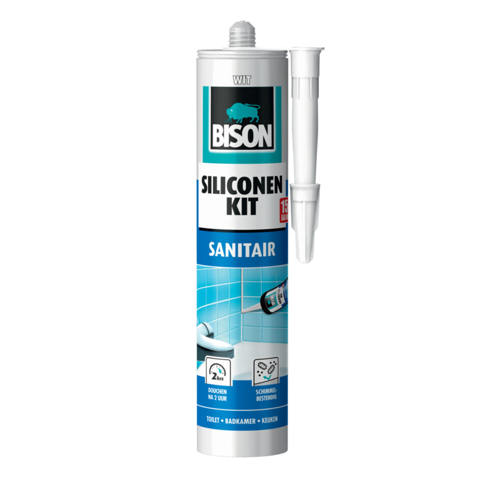 Bison Siliconenkit Sanitair Wit300 ml