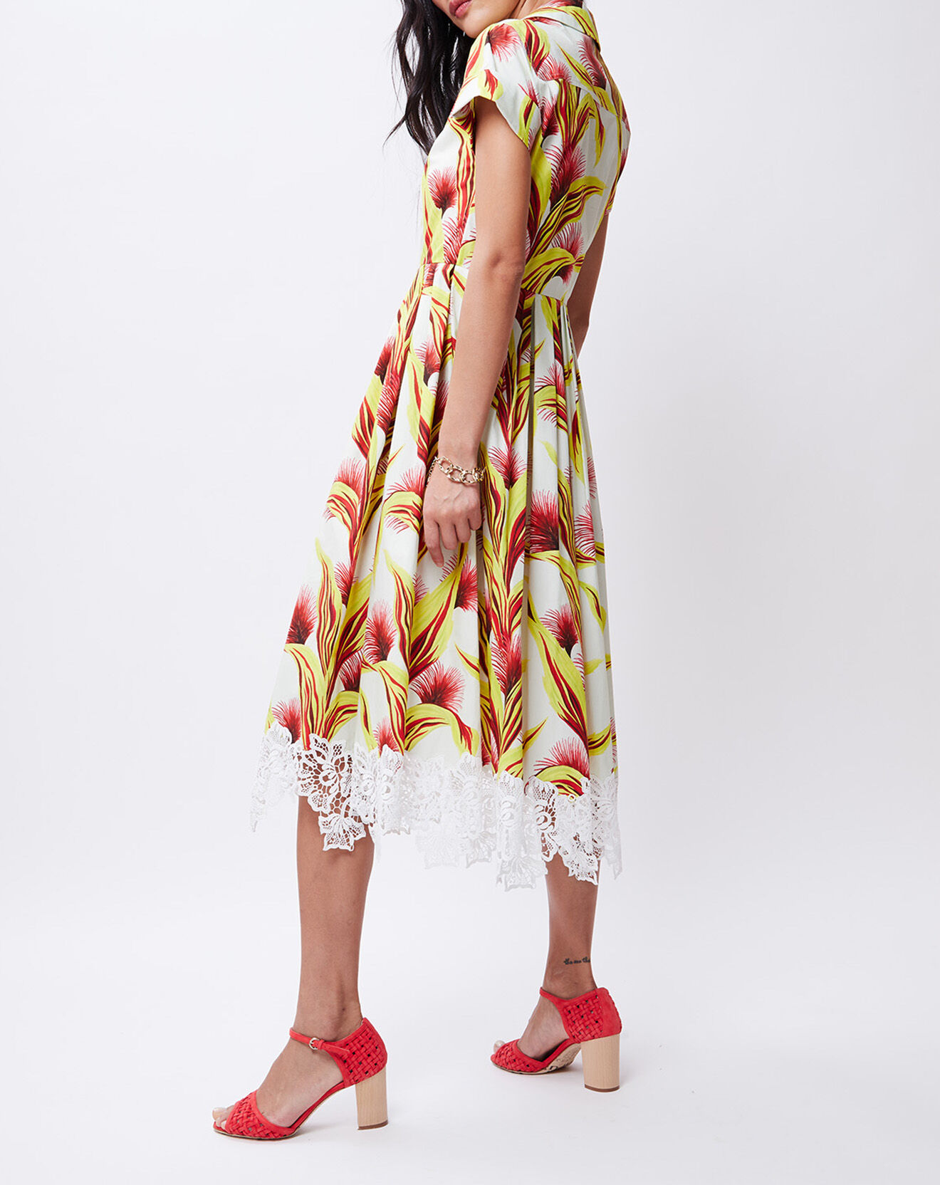 John Galliano Robe Tropical multicolore