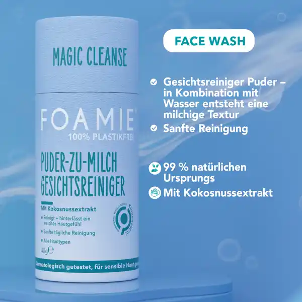 Magic Cleanse Puder-zu-Milch Gesichtsreiniger