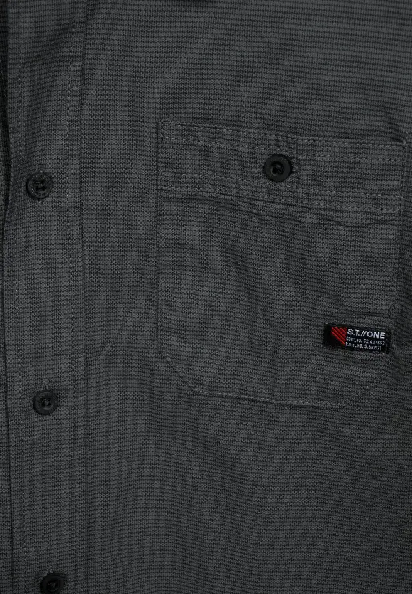 Hemd in einem Strukturlook - storm grey