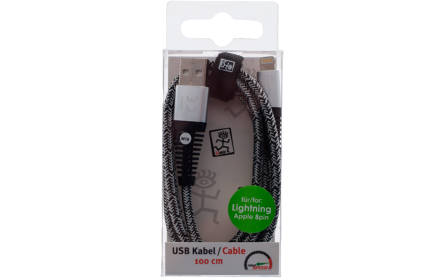 2Go Datenkabel USB Apple 8 pin 1 Meter