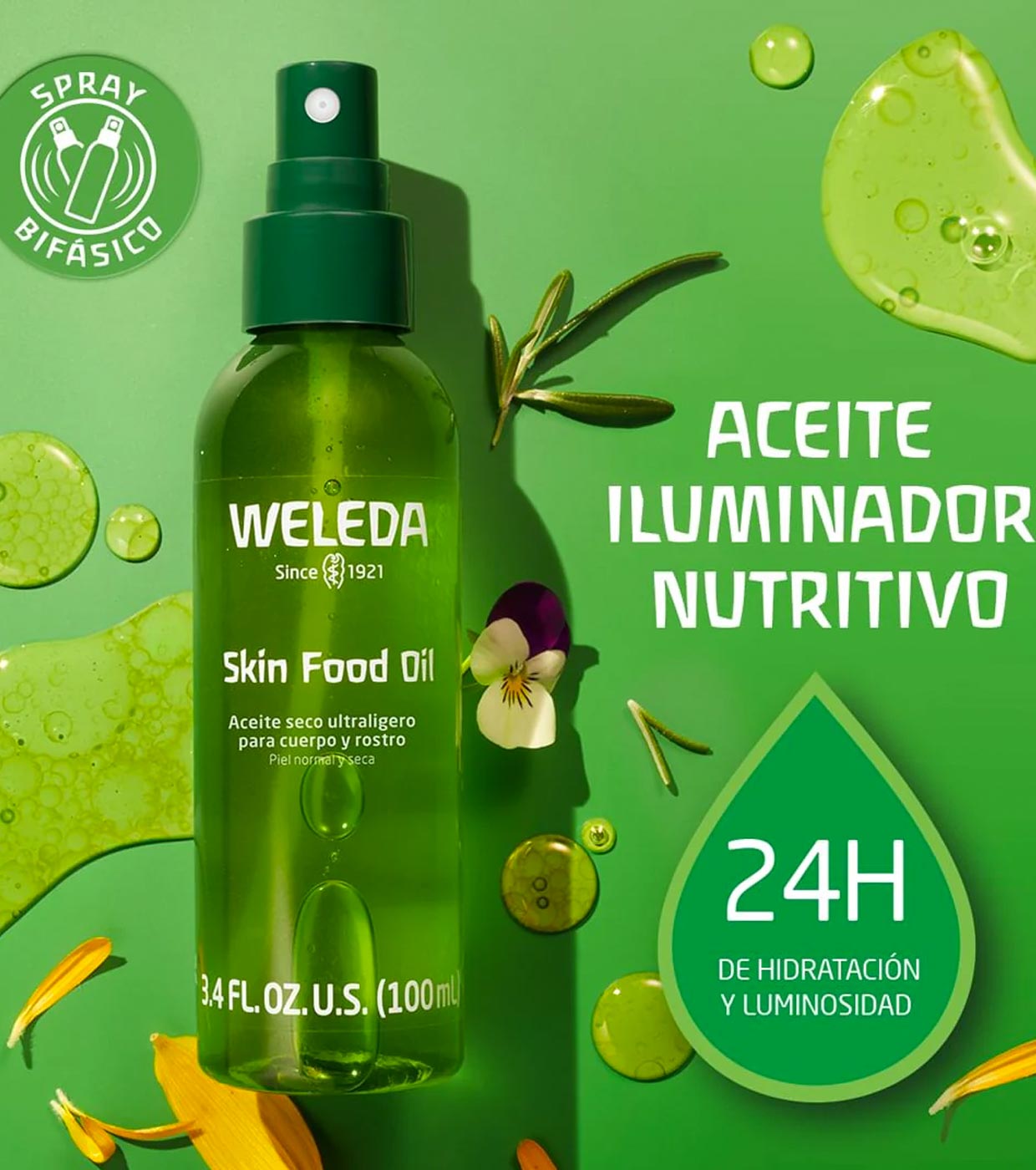 Weleda - Óleo Seco Ultraleve para Rosto e Corpo Skin Food - Pele Normal e Seca