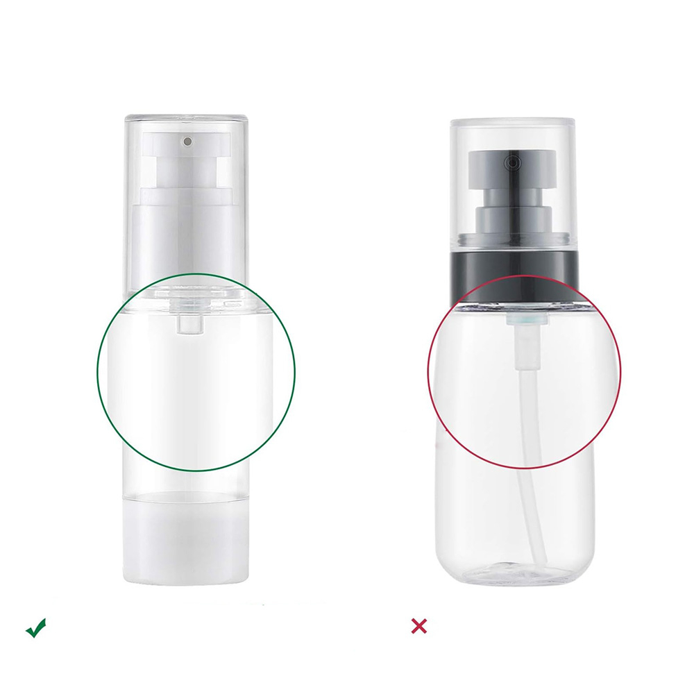 (50ml) Befüllbarer Airless Pump Lotionspender Reise Make Up Kosmetik Behälter - Transparent