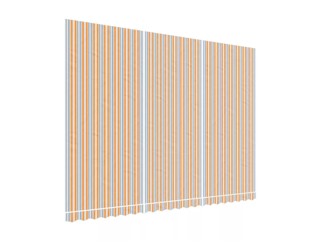 Tissu de remplacement pour auvent rayures multicolores 5x3,5 m