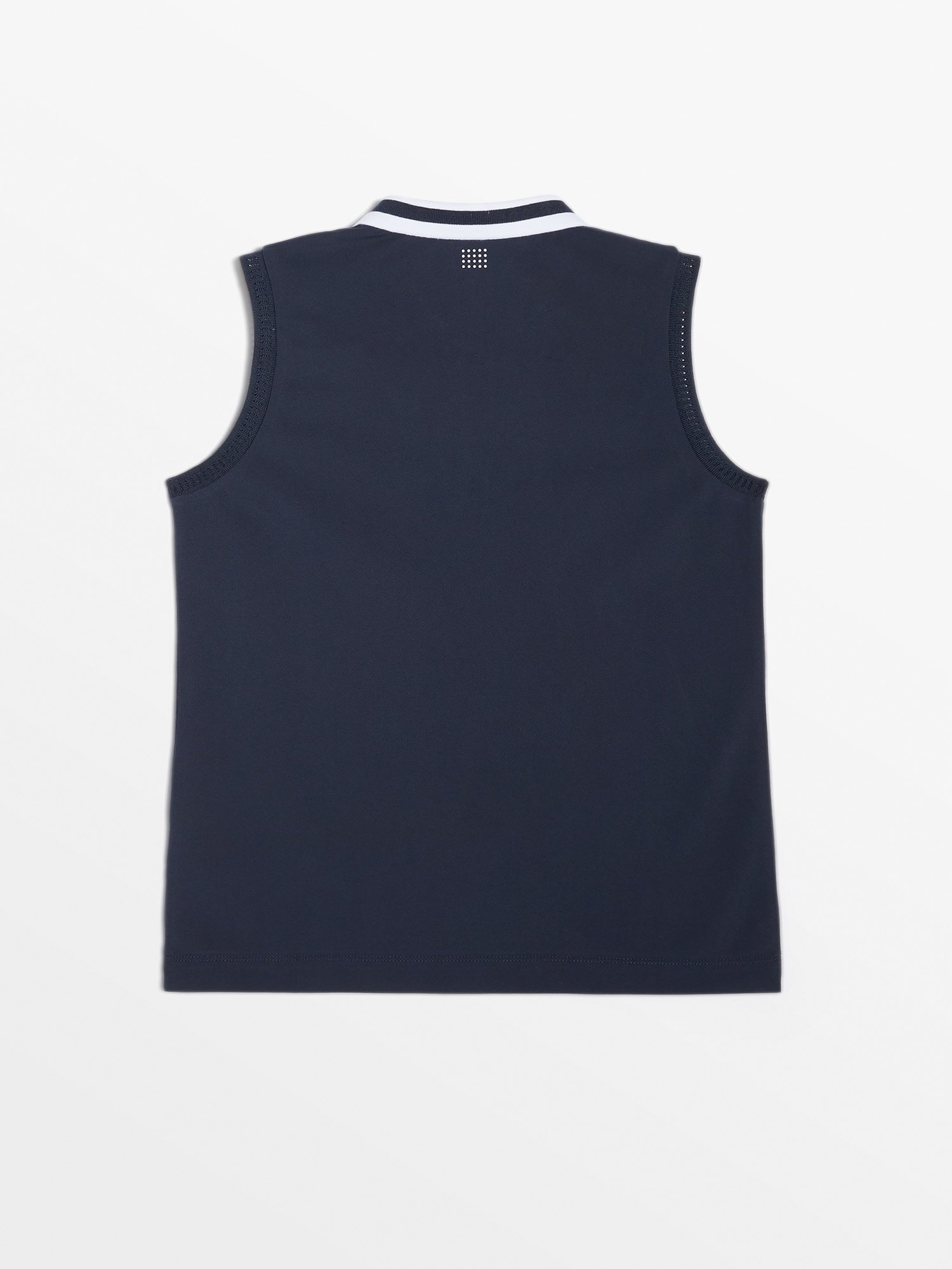 Polo Femme Sans Manches Coton Biologique Marine
