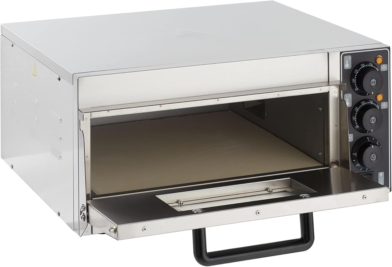 Pizzaofen 35 cm I Elektrischer Pizzaofen mit Keramikboden I Pizza Maker für 1 Pizza Ø 35 cm I Pizza Ofen Elektro für Gastronomie