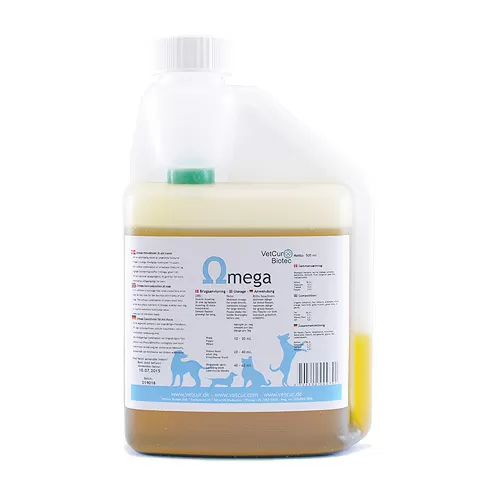 Vetcur Omega Olietilskud (omega 3, 6 og 9 fedtsyrer) - 500 ml.