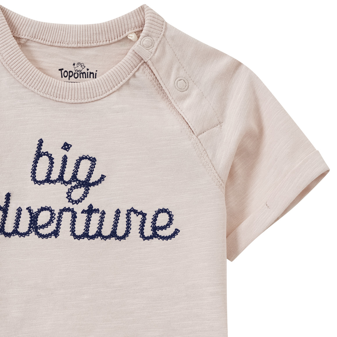 Topomini Baby T-Shirt mit Stickerei beige