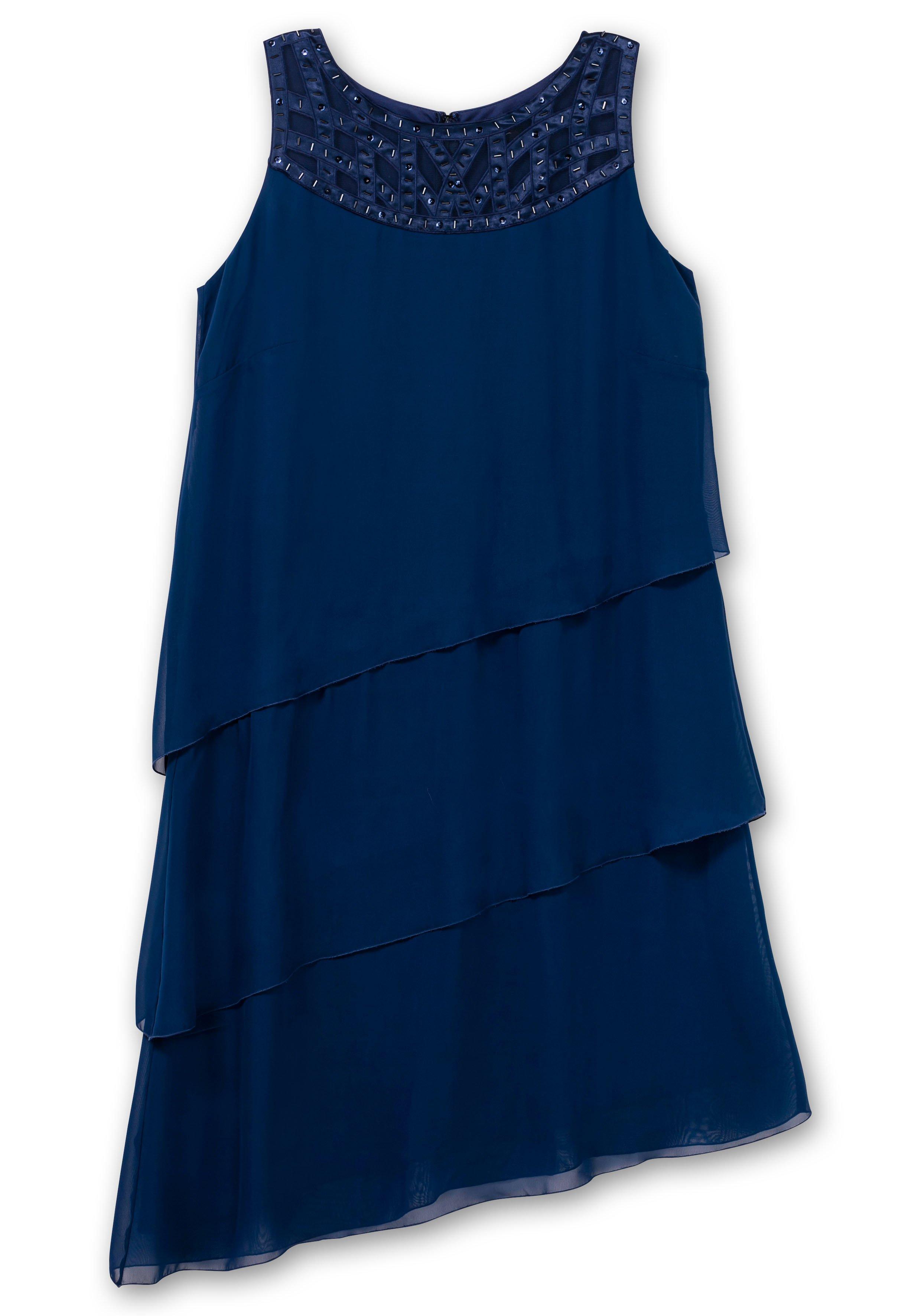 Cocktailkleid im Layerlook, mit Pailletten