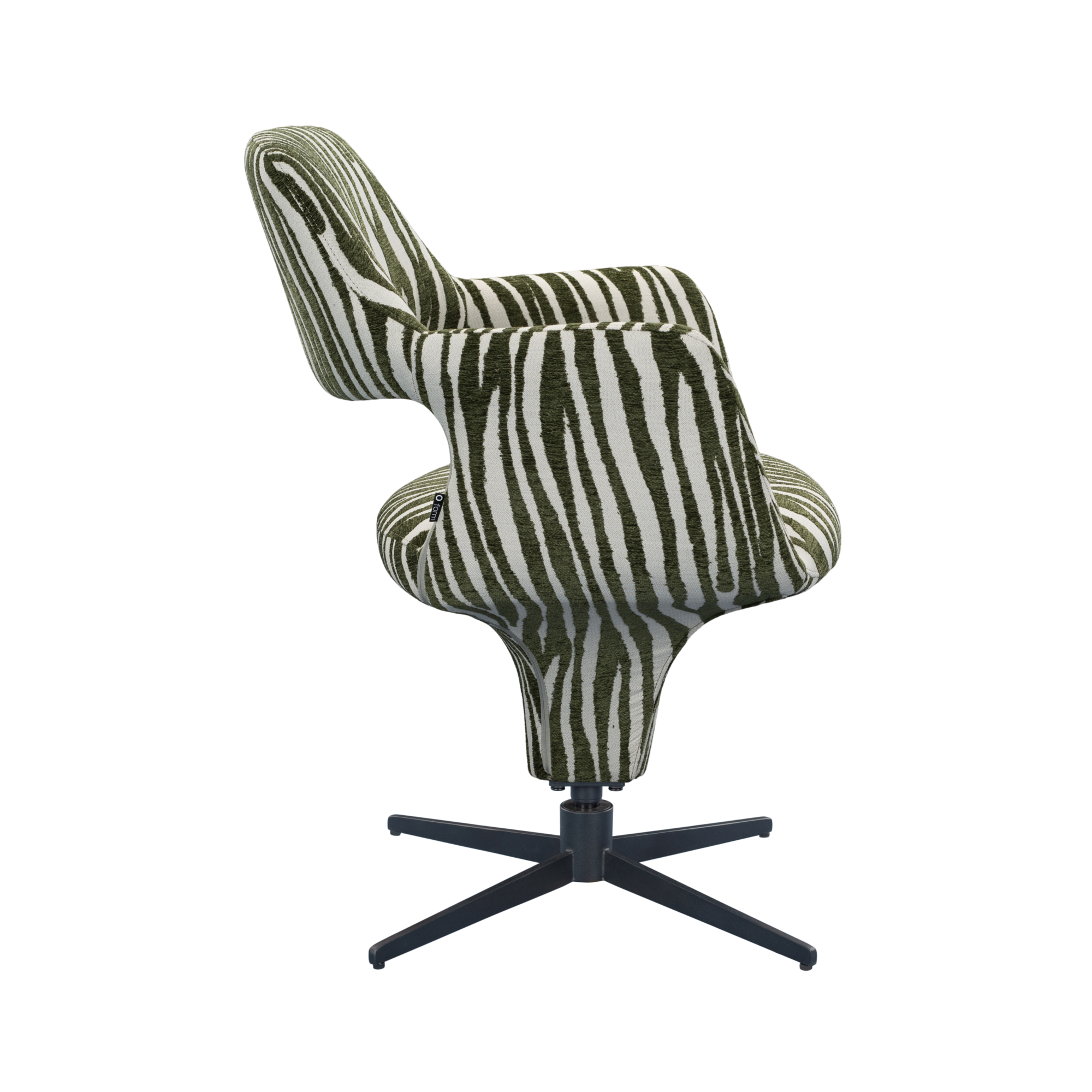 Eetkamerstoel Rex zebra groen-offwhite