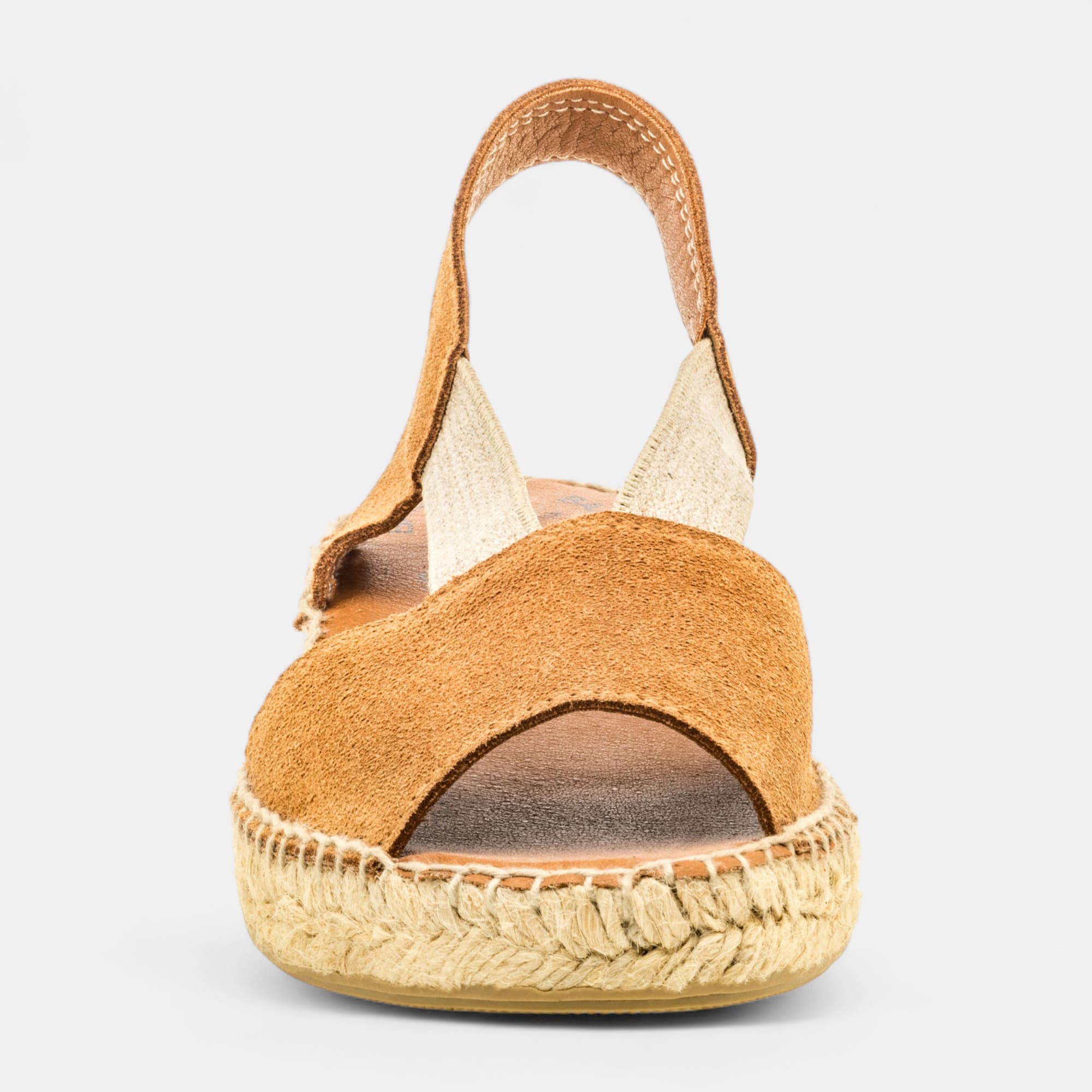 Espadrilles Femme en cuir camel