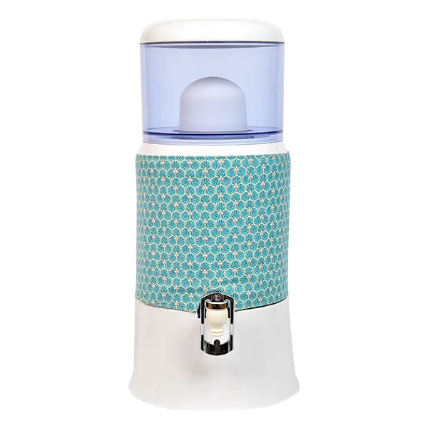 Housse turquoise / doré pour fontaine en 7 litres modèles en plastique