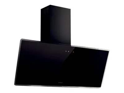 Elica SHIRE BL/A/90 - Hætte - skorsten vinklet - bredde: 89.8 cm - dybde: 32.5 cm - udtrækning og recirkulation (-) - sort glas