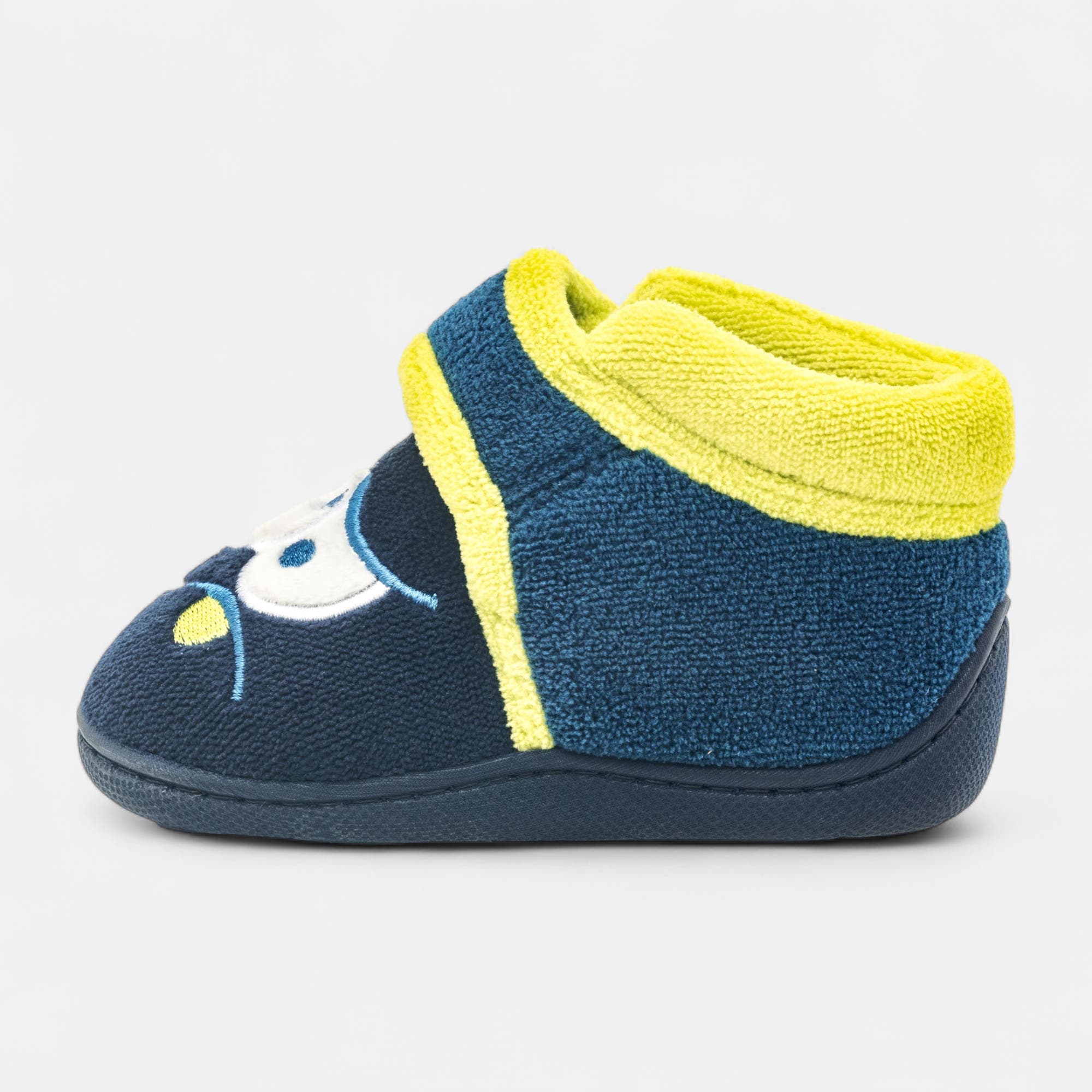 Pantoufles attaches velcros Bébé garçon bleu marine