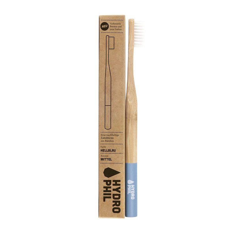 Brosse à dents bambou medium bleu clair