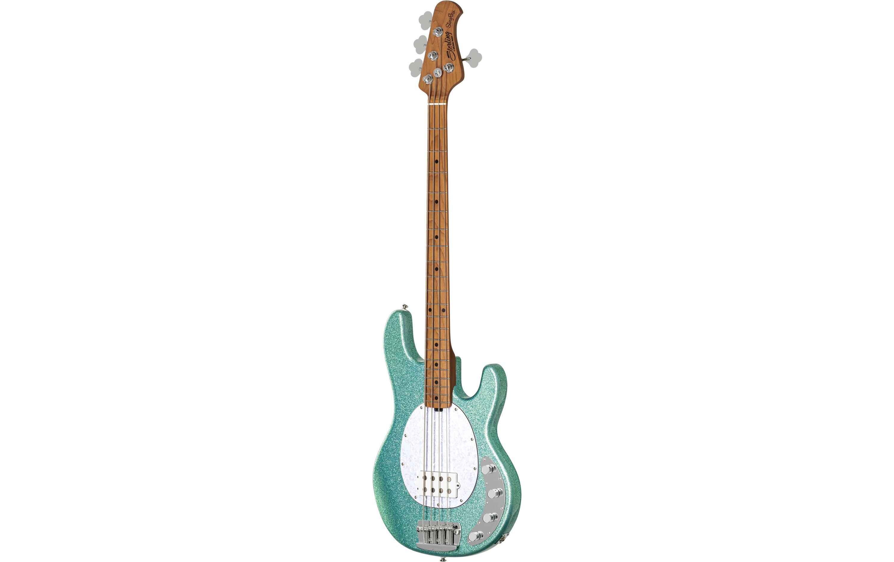 E-Bass StingRay Ray34 Seafoam Sparkle<br>4-seitiger Bass mit Aktivelektronik und einem Humbucker