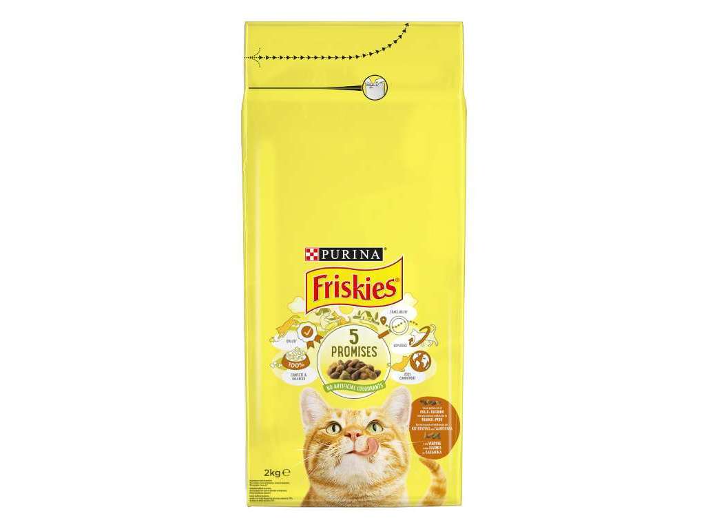 RAÇÃO PARA GATO FRISKIES COM FRANGO 2KG