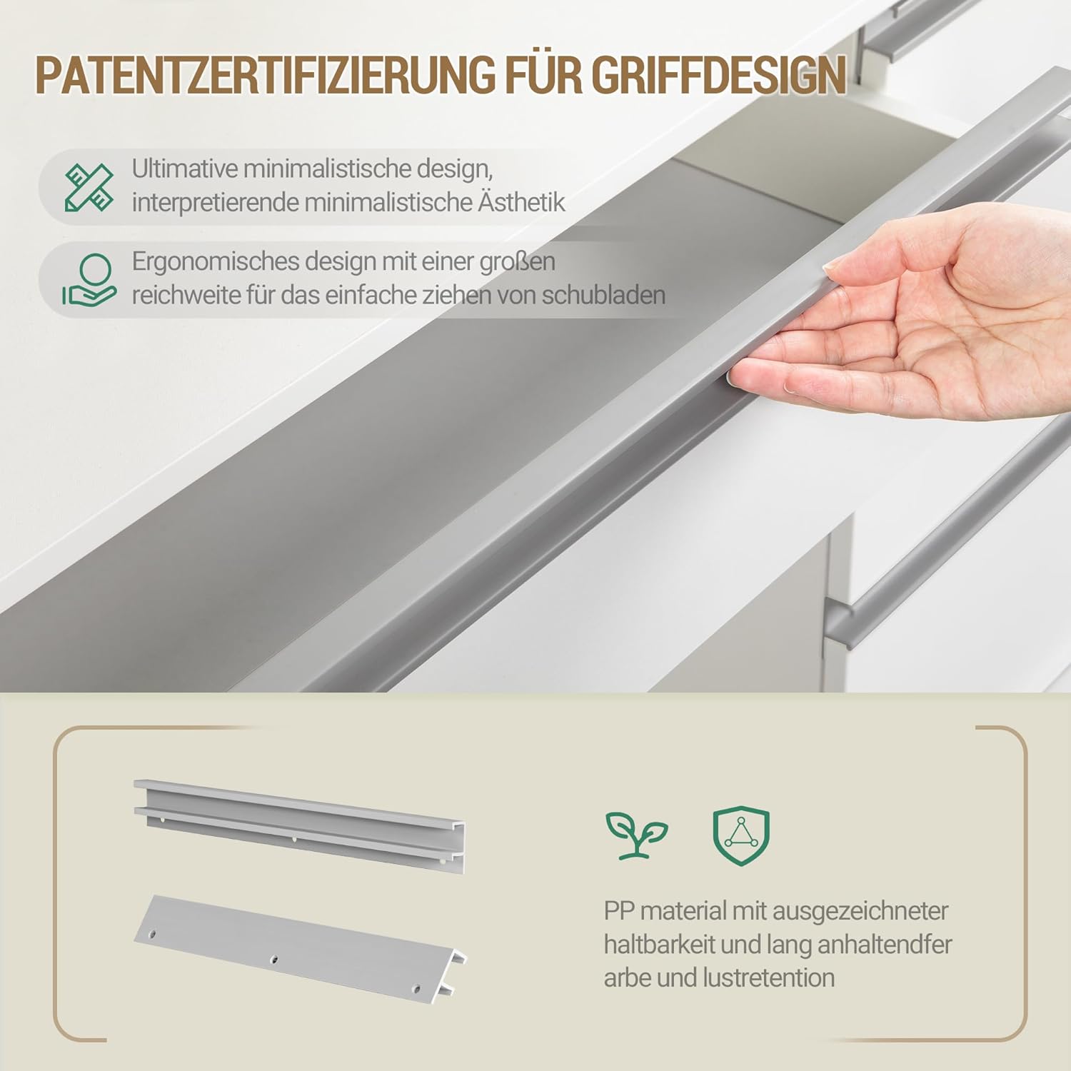 Hzuaneri Große Schminktisch mit LED-Beleuchtung, 3 Farben, Helligkeitsregulierung, Schminktisch mit Spiegel, 9 Schubladen, 9 offenen Ablagen, Moderner Stil, Weiß-Silber DT41903W