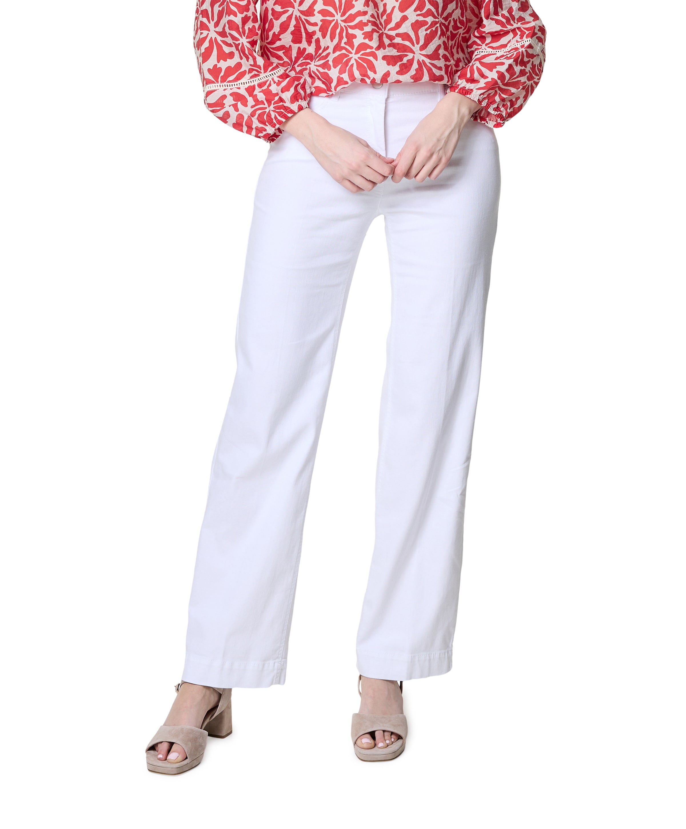 Toni Jenny Wide Leg dames jeans wit