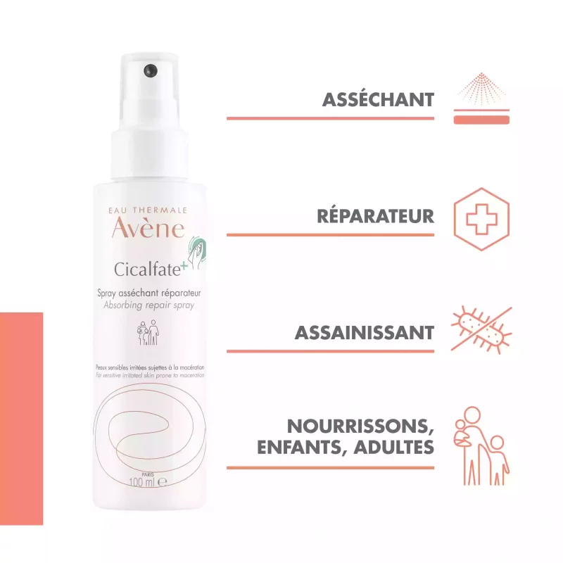 Cicalfate+ - Spray asséchant réparateur - peaux sensibles et irritées - 100ml
