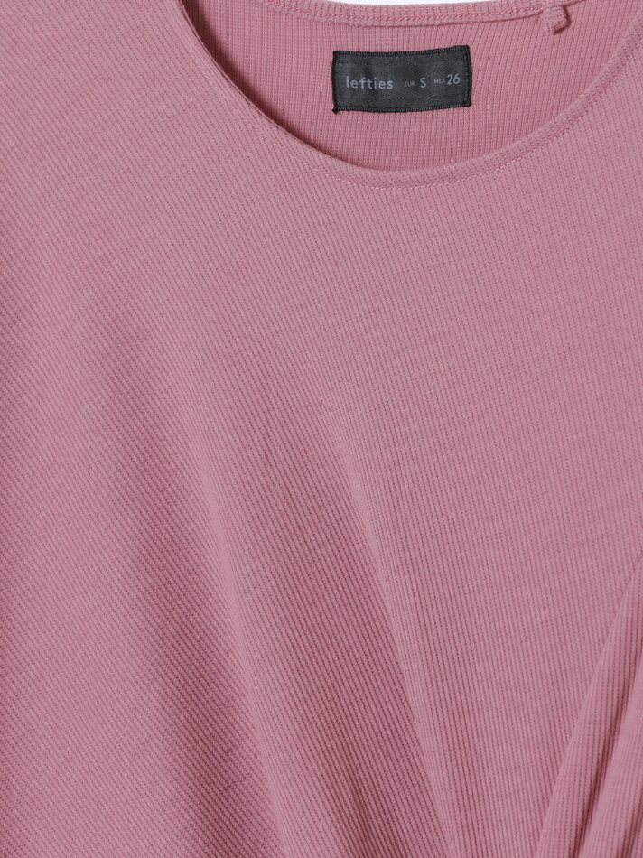 Vestido midi com nó - Rosa
