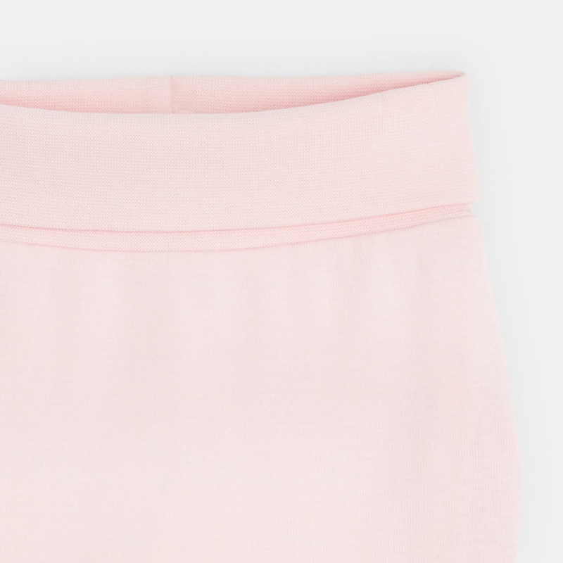 Pantalon réversible en jersey rose naissance