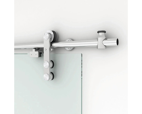 Pertura glazen schuifdeur complete set Neta 4-Stripes 920 x 2043 x 8 mm Links/Rechts incl. Tildra RVS beslag, softclose mechanisme, verzonken handgreep