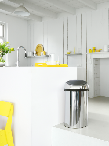 Touch Bin afvalemmer, 60 liter - Brilliant Steel