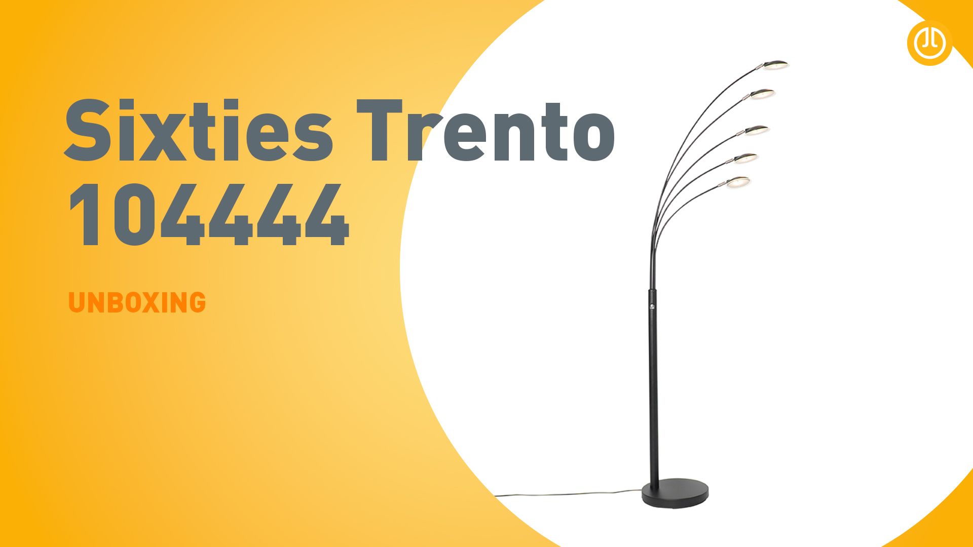 Design vloerlamp zwart incl. LED 5-lichts dimbaar - Sixties Trento