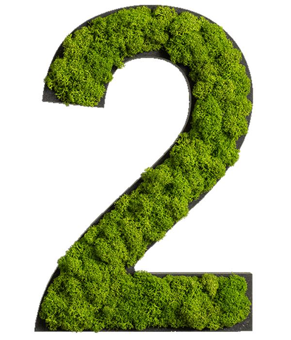 styleGREEN Zahlen aus Islandmoos, ca. H25 cm