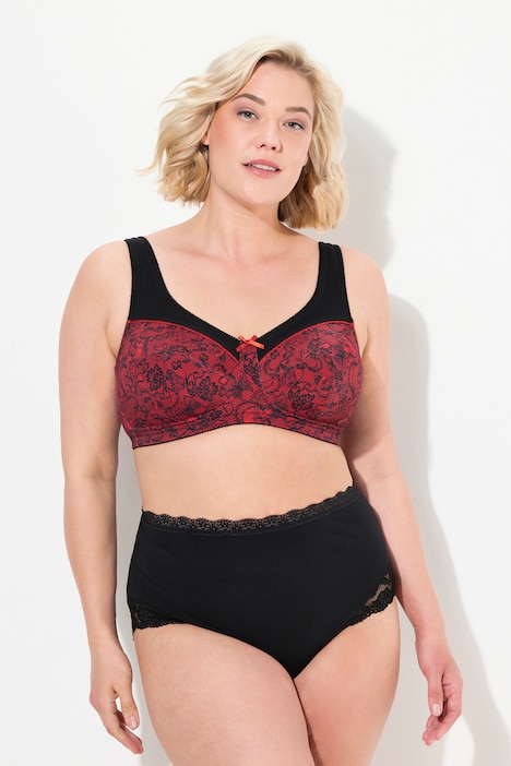 Maxislips, 3er-Pack, High Waist, Spitze