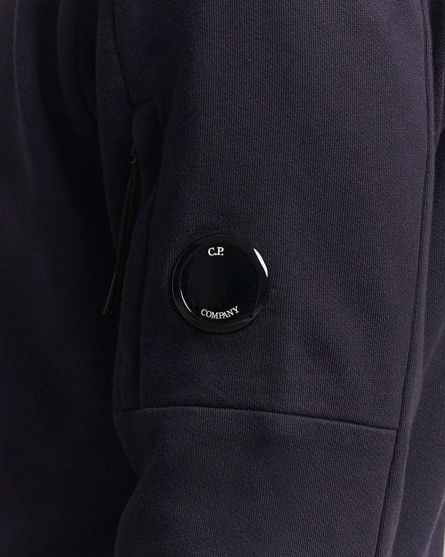 C.P. Company Diagonal Raised Fleece Lens Sweatshirt Navy