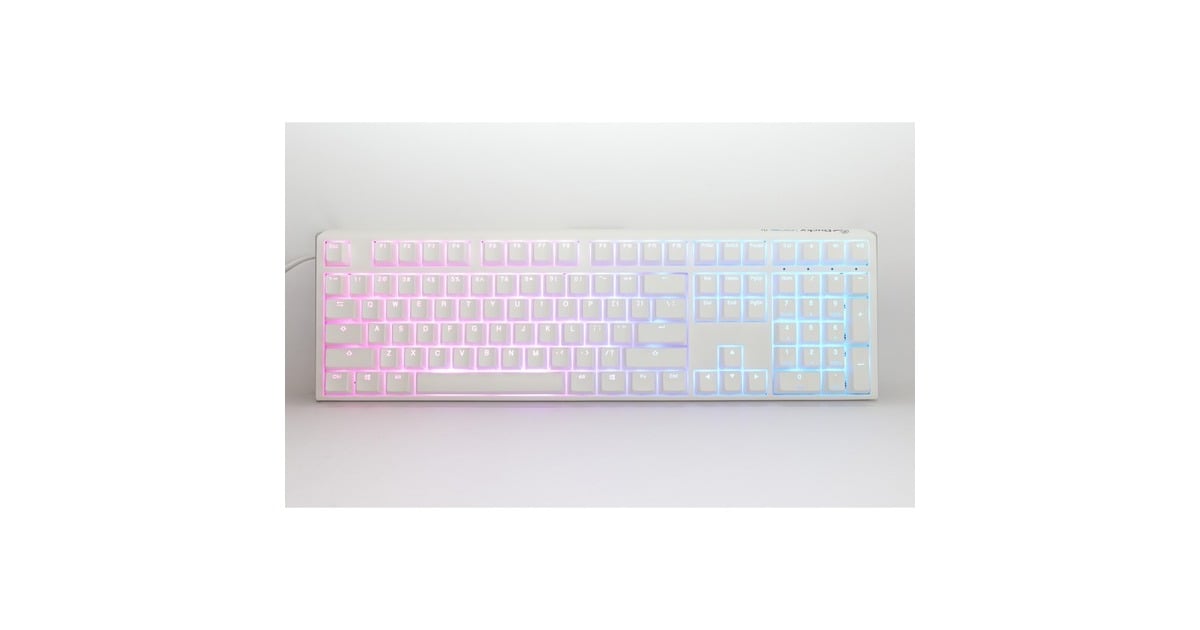 DuckyOne 3 Classic Pure White, toetsenbord  (Wit, US lay-out, Cherry MX Blue, RGB led, Double-shot PBT, Hot-swappable, QUACK Mechanics)