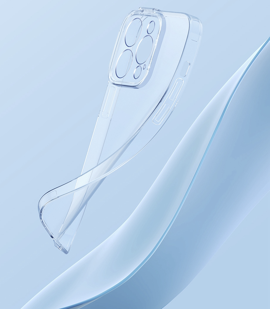 iPhone 14 Pro Max Simple Case Gummi Hülle - Transparent