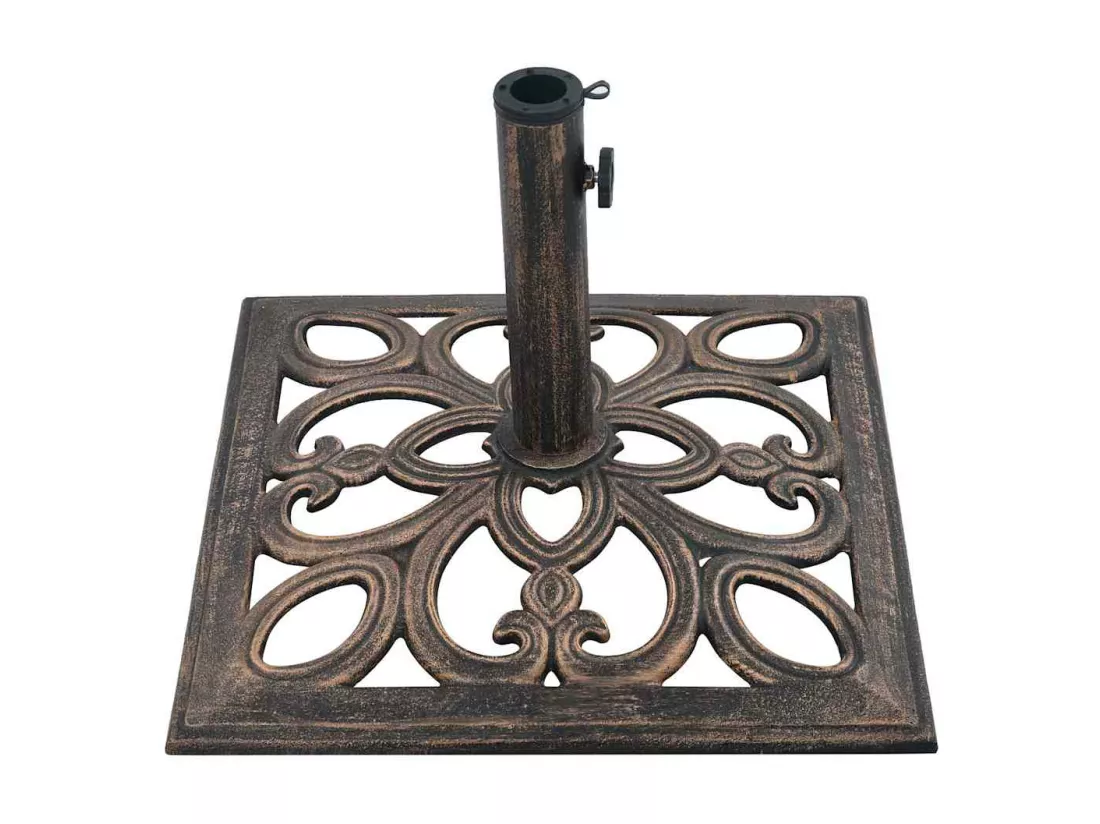 Socle de parasol Bronze 12 kg 49 cm Fonte