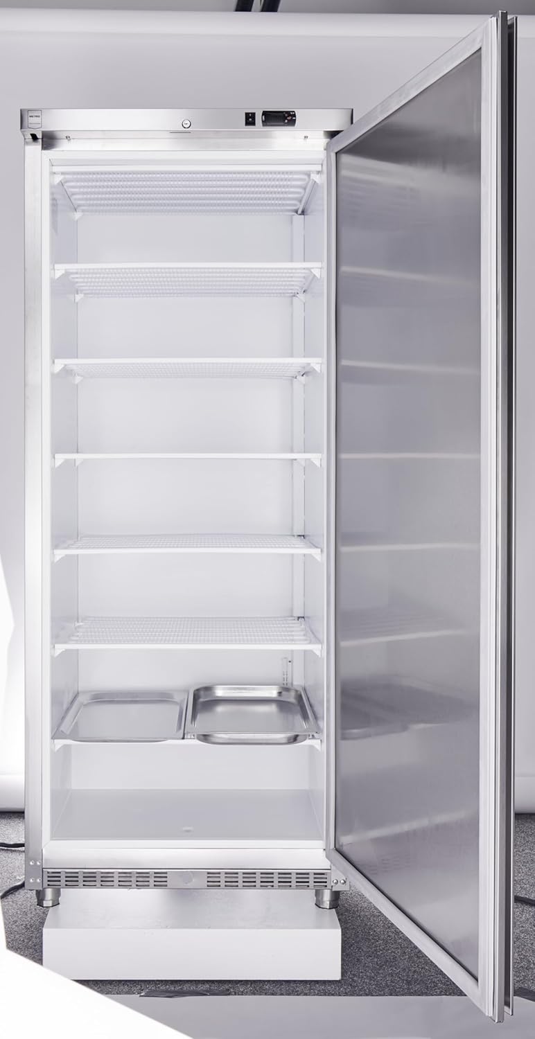 METRO Professional Tiefkühlschrank GFR 4600S, Edelstahl/ABS, 78 x 74 x 192.5 cm, 511 L, statische Kühlung, 145 W, mit Schloss, silber
