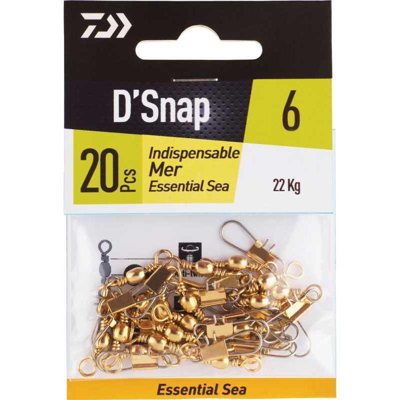 Emerillon Agrafe Daiwa Indispensable Mer - Par 20
