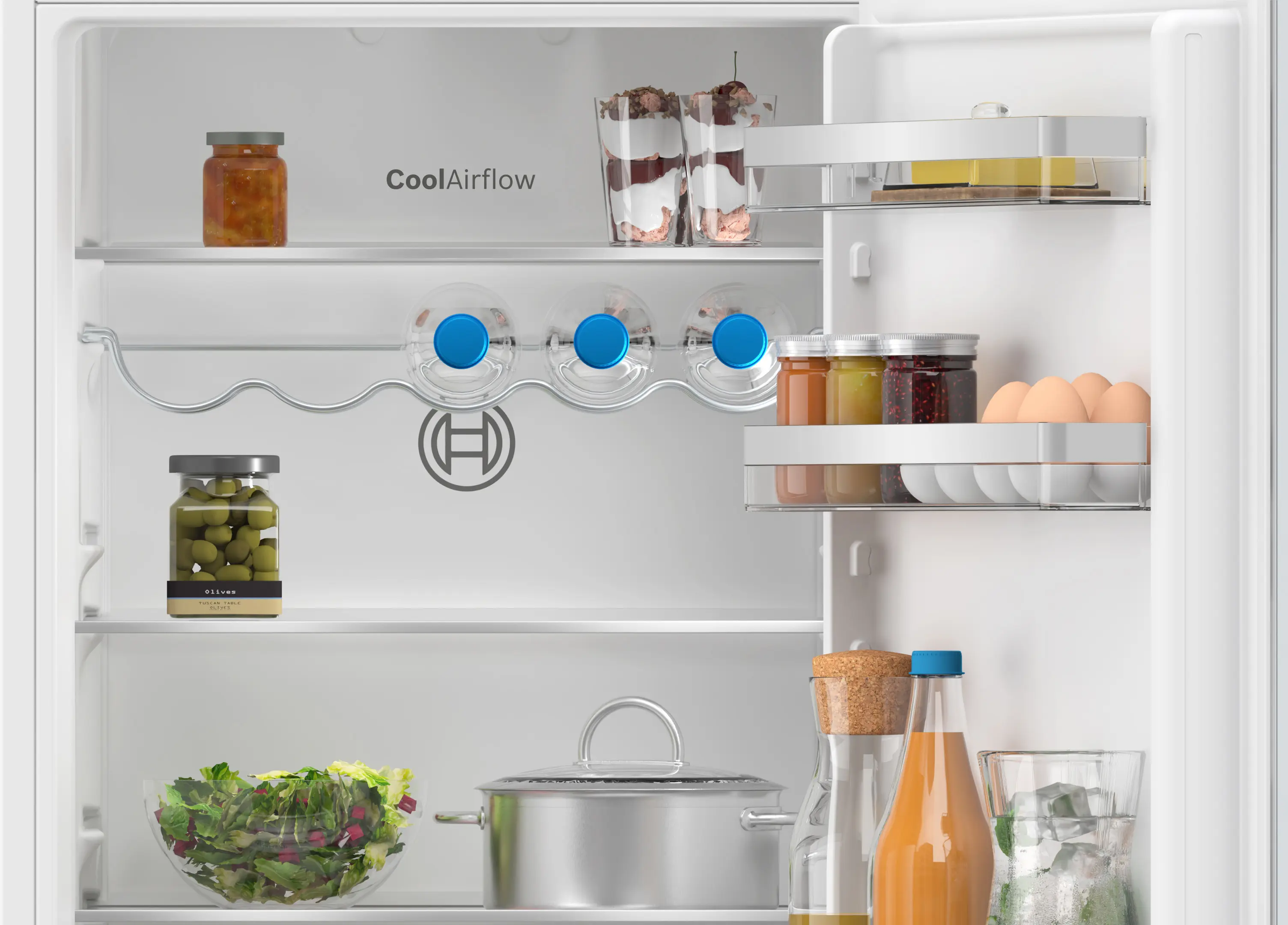 Serie 4 Inbouw koel-vriescombinatie 177.2 x 54.1 cm Sleepdeur