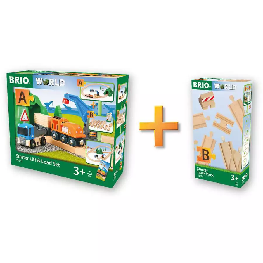 Brio Starterset Güterzug mit Kran bunt