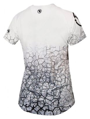 T-shirt Femme Endura SingleTrack imprimé Blanc