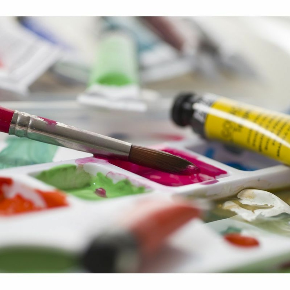 Boîte de 5 tubes de peinture gouache + palette - 5 x 10 ml